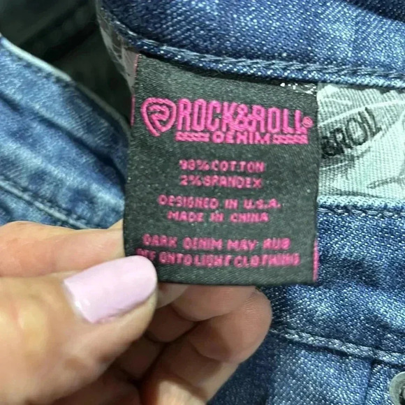 Rock&Roll Midrise denim/trouser,embroidered/studded,flare bell bottom jeans - Picture 11 of 13